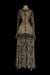 Mutedance 25 Autumn/Winter Printed Long Sleeve Dress MD-MD25FW27-green (MD25FW26)